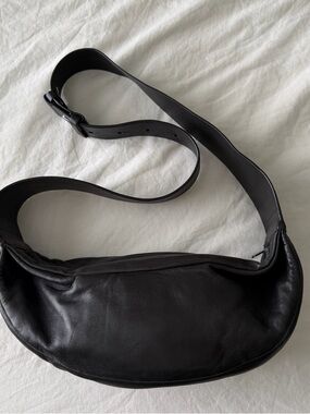 COS Black Leather Crossbody Shoulder Bag